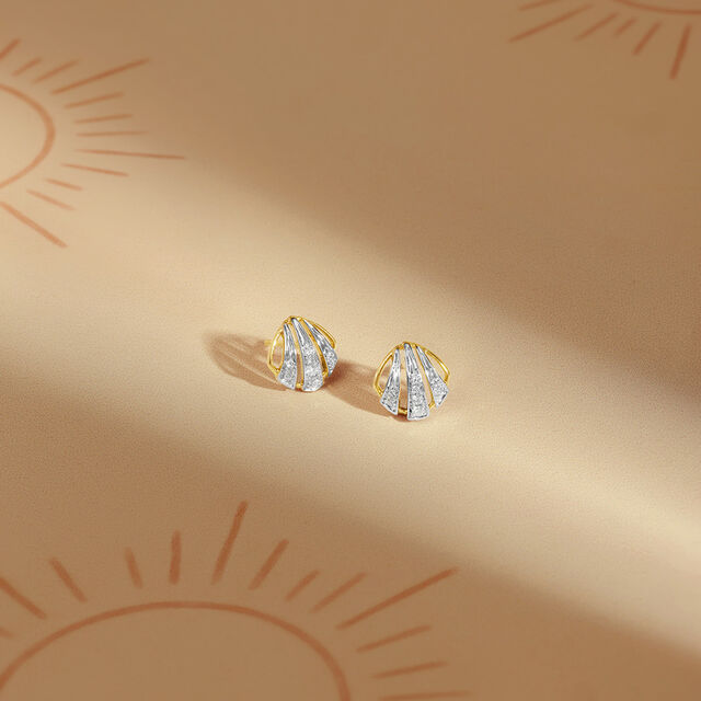 Radiant Arc Diamond Stud Earrings,,hi-res image number null