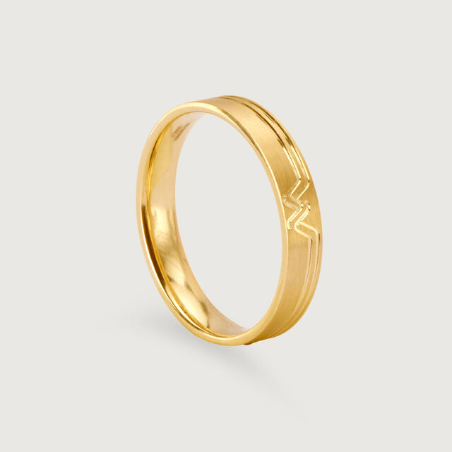 Me & We - Love Sync Band 18KT Gold Couple Ring-Single Piece,,hi-res image number null