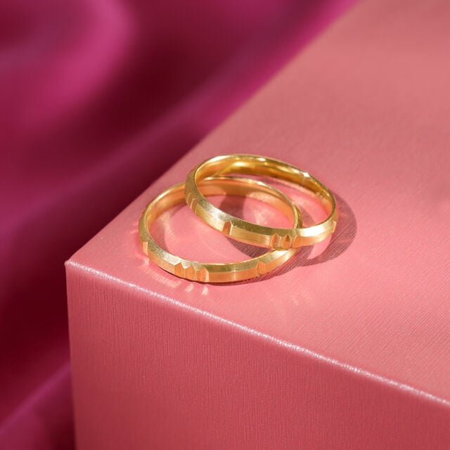 Solidarity Band 18KT Gold Couple Ring-Single Piece,,hi-res image number null