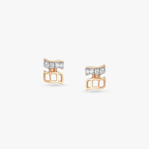 Urban Rhythm Diamond Stud Earrings