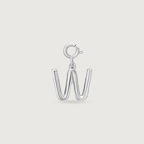 Graceful Initial W Silver Charm