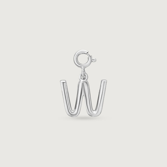 Graceful Initial W Silver Charm,,hi-res image number null