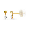 Petite Contemporary Diamond Stud Earrings,,hi-res view 2