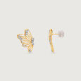 Butterfly Whisper Diamond Stud Earrings,,hi-res view 4