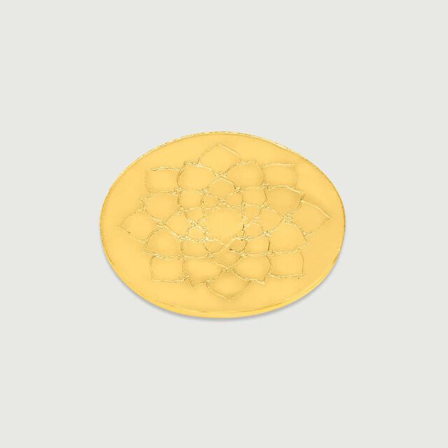 0.5 GM 24 Karat Lotus Coin,,hi-res image number null