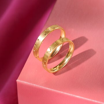 Me & We - Everlasting Love Band 18KT Gold Couple Ring -Single Piece