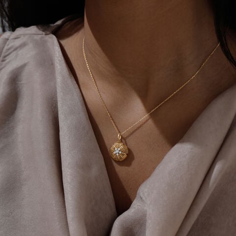 Sculpted Aura Diamond Pendant