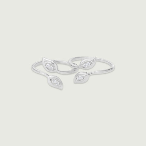Delicate Duo Silver Toe Rings