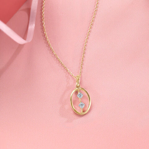 Oval Pop Diamond Pendant