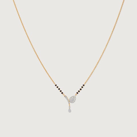 Fluid Asymmetric Diamond Mangalsutra