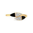 18KT Yellow Gold Sleek Diamond Ring,,hi-res view 2