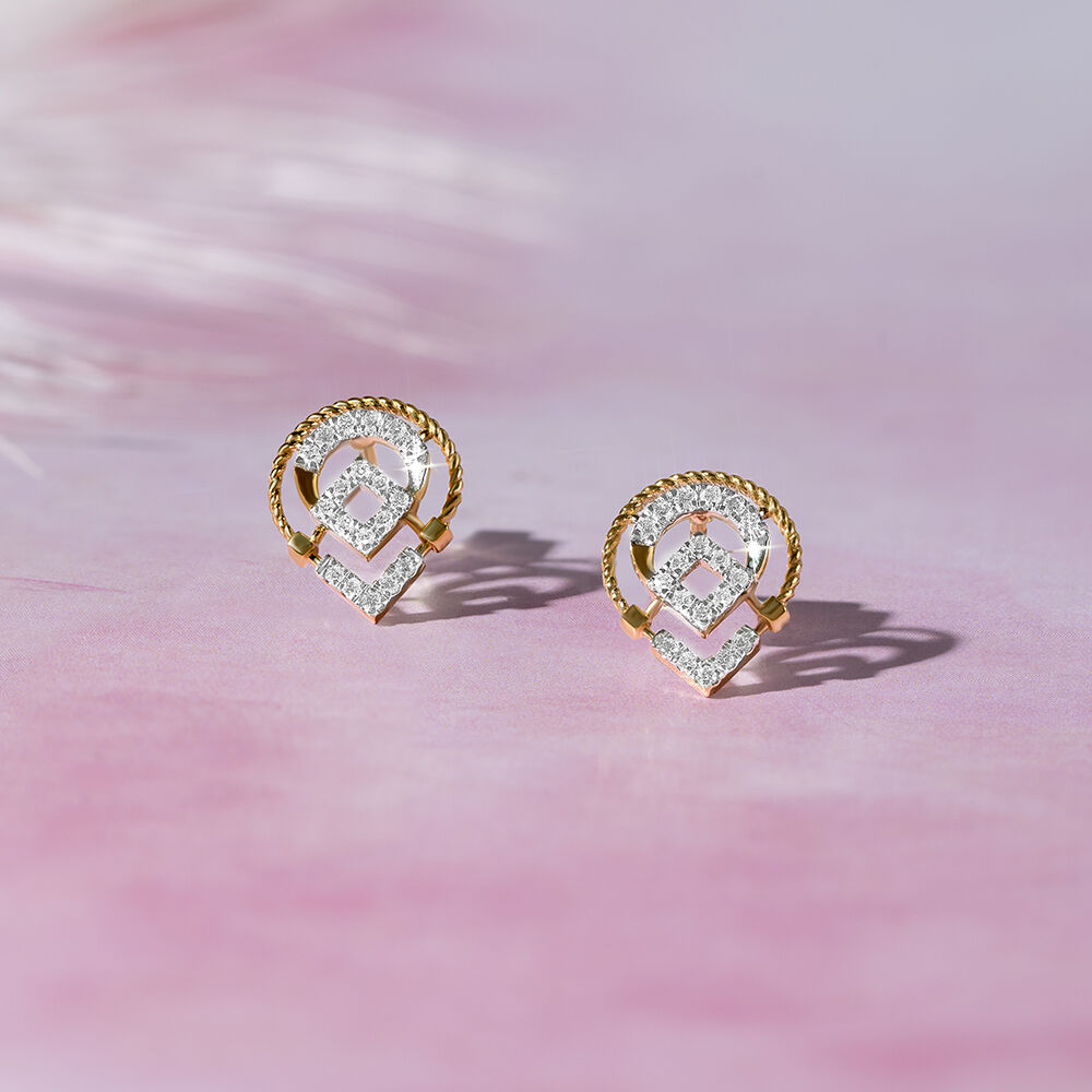 Earrings Buy Stylish Gold Diamond Earrings for Women Online Mia By Tanishq