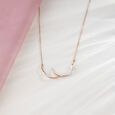 Modern Wave Gold & Diamond Necklace,,hi-res view 1