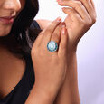 Midnight Mosaic Silver Ring,,hi-res view 2