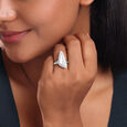 Mother of Pearl Abstract Silver Ring,,hi-res view 2