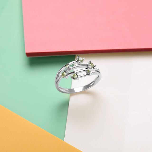 Playful Petals Silver Finger Ring,,hi-res image number null