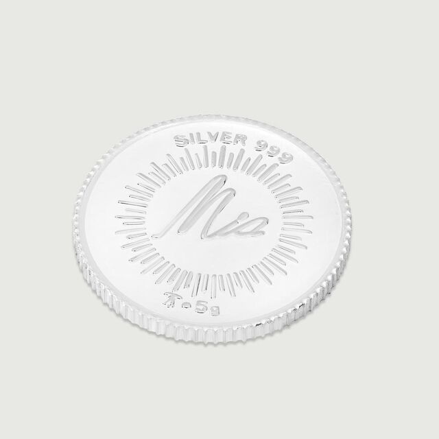 5 GM 999 Lotus Silver Coin,,hi-res image number null