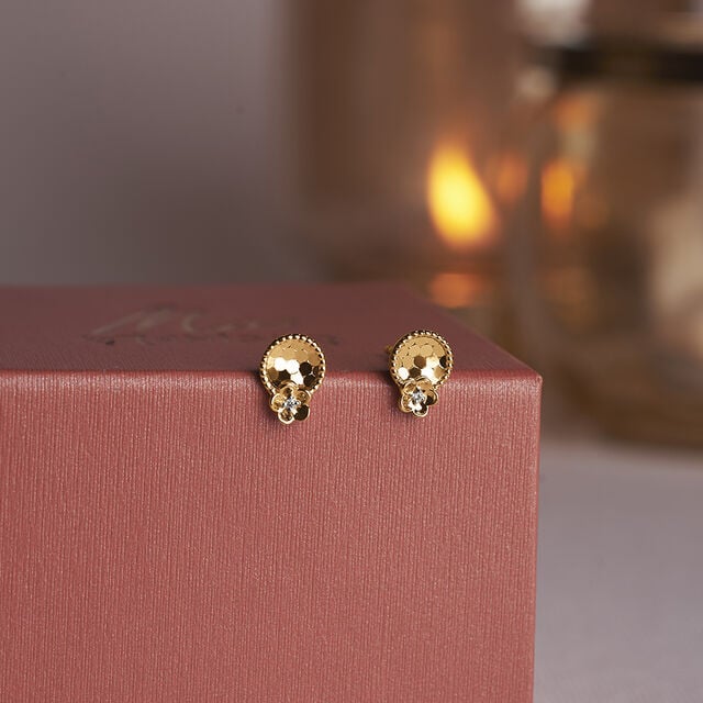 Subtle Layered Diamond Stud Earrings,,hi-res image number null