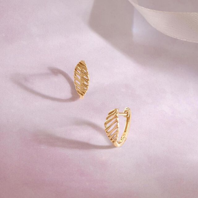 Celestial Twist Gold Hoop Earrings