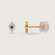 Sapphire Symphony 14KT Gold & Diamond Stud Earrings,,hi-res view 4