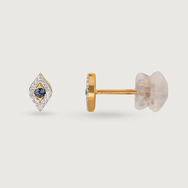 Sapphire Symphony 14KT Gold & Diamond Stud Earrings,,hi-res image number null