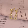 Melodic Love Note 14KT Gold Drop Earrings,,hi-res view 1