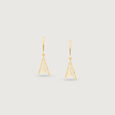Trendy Sleek Gold Earrings,,hi-res view 3