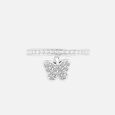 Fluttering Sparkle Silver Finger Ring,,hi-res view 3