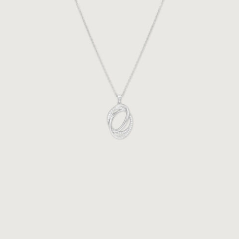 Contemporary Triangle Silver Necklace