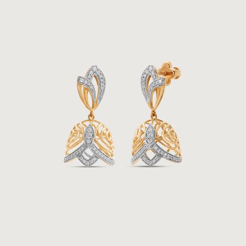 Radiant Bloom Diamond Jhumka
