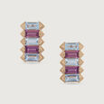 Dazzling Blue Topaz & Gold Elegance Stud Earrings,,hi-res view 3