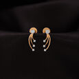 Cosmic Glam 14 Kt Gold and Diamond Stud Earrings,,hi-res view 1