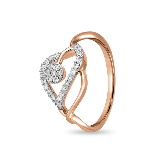 18 KT Exquisite Rose Gold Ring,,hi-res view 1