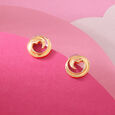 Mystic Hearts 14KT  Gold Stud Earring for Her,,hi-res view 1