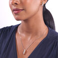 Twisted Bold Silver Earrings and Pendant Set,,hi-res view 2