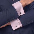 Sleek Pyramid Silver Cufflinks,,hi-res view 2