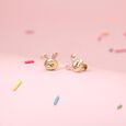 Snuggle Bunny Gold Stud Earrings,,hi-res view 1