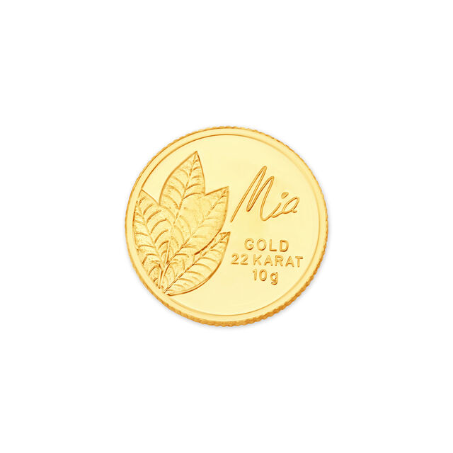 10 GM 22 Karat  Sublime Mango Leaf Gold Coin,,hi-res image number null