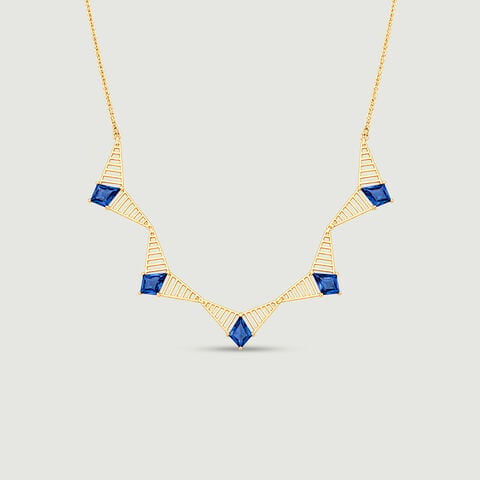 Azure Rays Topaz Gold Necklace