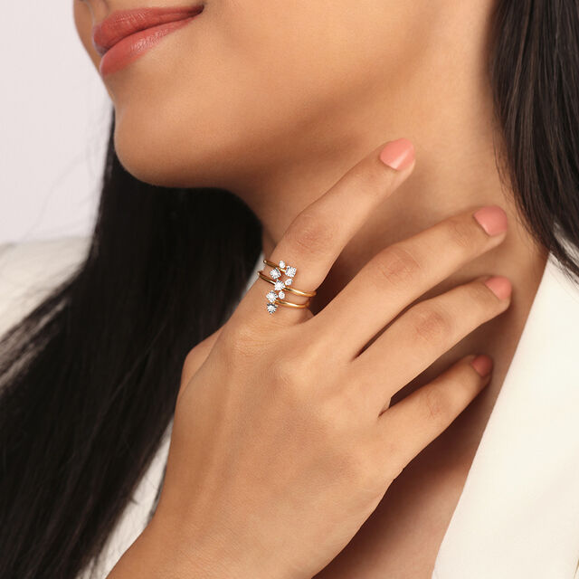 Starry Romance 14KT Diamond Finger Ring,,hi-res image number null
