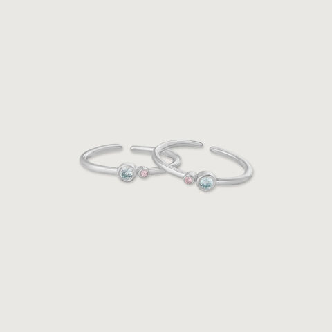 Sweet Aura Silver Toe Rings