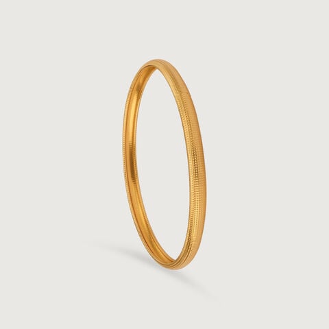 22KT Yellow Gold Minimal Textured Bangles