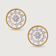 Dazzling Bloom Gold & Diamond Stud Earrings,,hi-res view 3