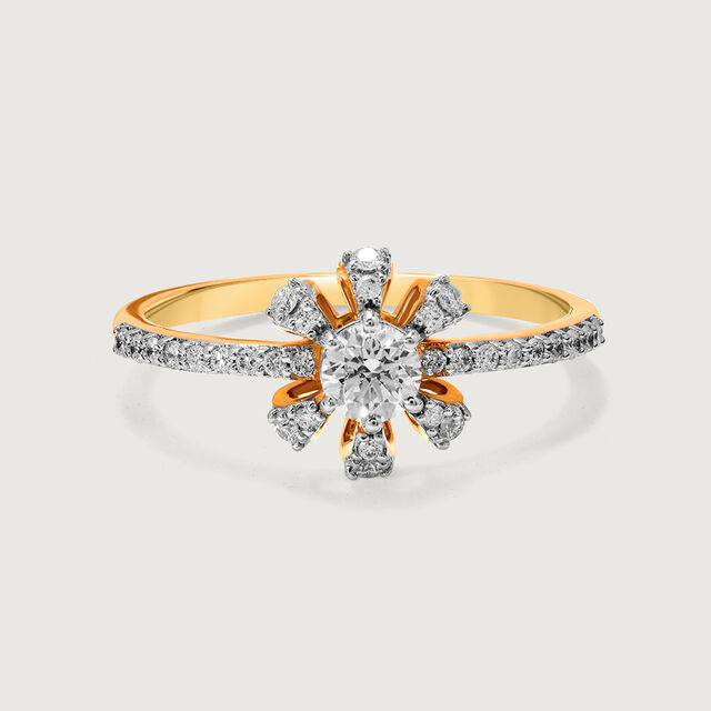 Flowing Symphony Solitaire Finger Ring,,hi-res view 3