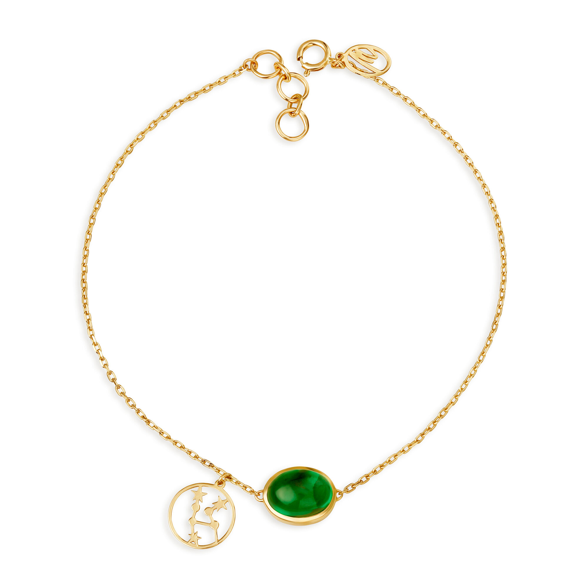 14KT Taurus Birthstone Yellow Gold Bracelet