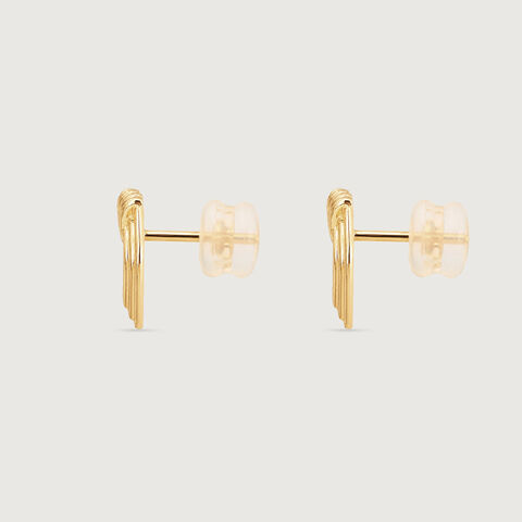 Layered Rhythm Gold Stud Earrings