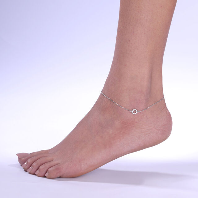 Chic Loop Silver Anklet,,hi-res image number null