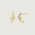 Angular Motion Diamond Hoop Earrings,,hi-res view 3