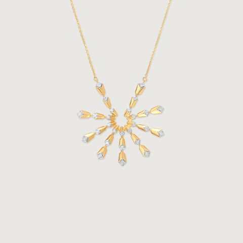 Radiant Burst Diamond Necklace