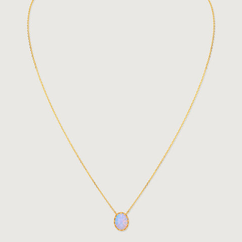 Luminous Opal Gold Necklace